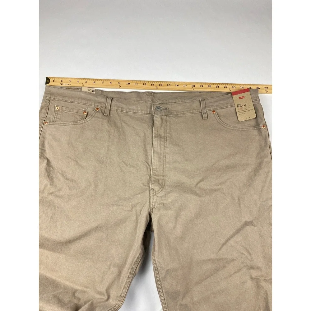 NWT Levi's 505 Big & Tall Jeans Mens 52x29 Stretch Denim Straight Leg Tan